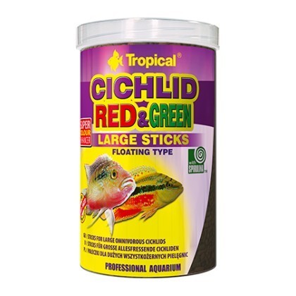 Tropical Cichlid Red Green Large Sticks 1000ml