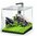 Aquatlantis Kubus Preto 54L Aquário Equipado