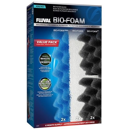 Fluval Bio-Foam Série 406/407 Pack 6 meses